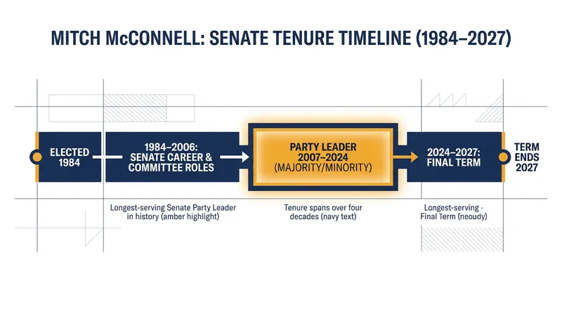 Mitch McConnell is the longest-serving Senate party leader in U.S. history.