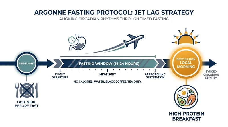 Fasting during transit and eating at local breakfast time helps reset the gut's peripheral clocks.
