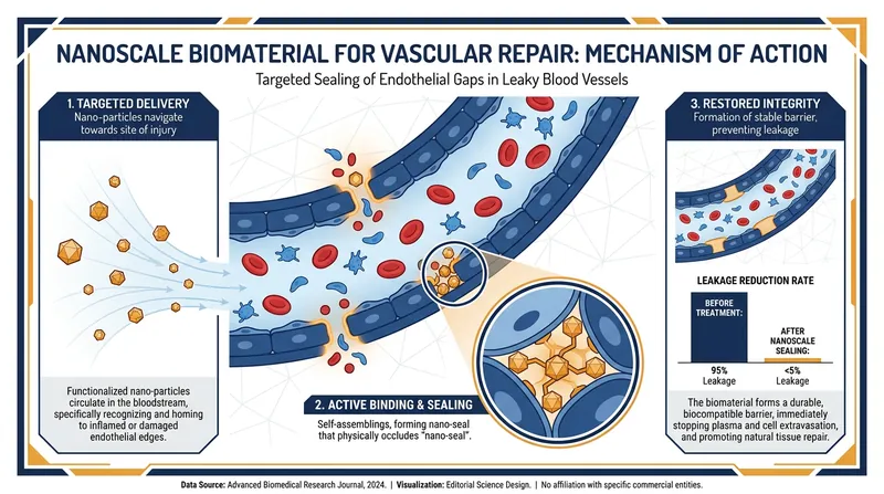 The nano-particles passively target inflammation by slipping into the microscopic gaps of leaky blood vessels.