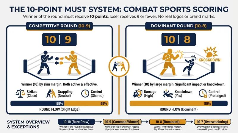 The 10-Point Must System requires the winner of a round to receive exactly 10 points.