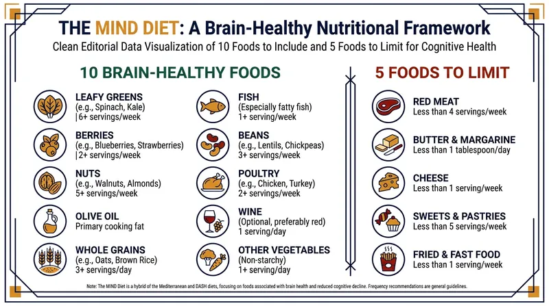 The MIND diet combines elements of the Mediterranean and DASH diets, with a specific focus on foods proven to protect neurons.