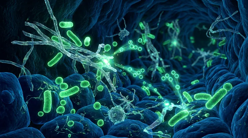 Gut bacteria ferment resistant starch into short-chain fatty acids like butyrate, which reduce inflammation.