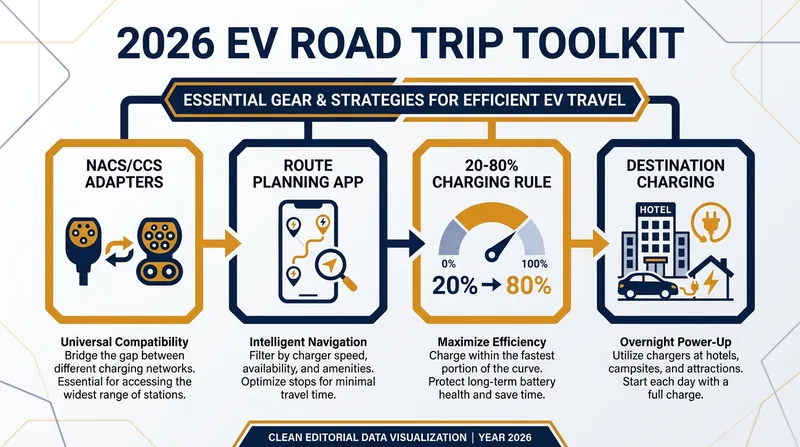 Essential strategies and tools for a seamless electric vehicle road trip.