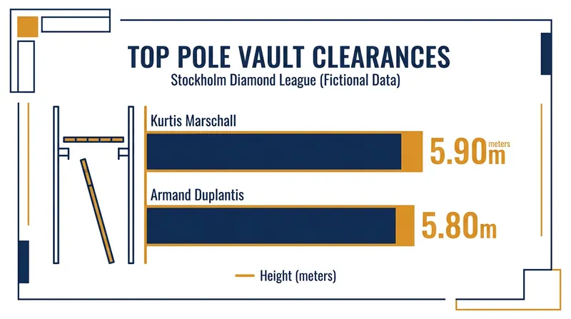Kurtis Marschall cleared 5.90m to end Armand Duplantis's 40-meet winning streak.