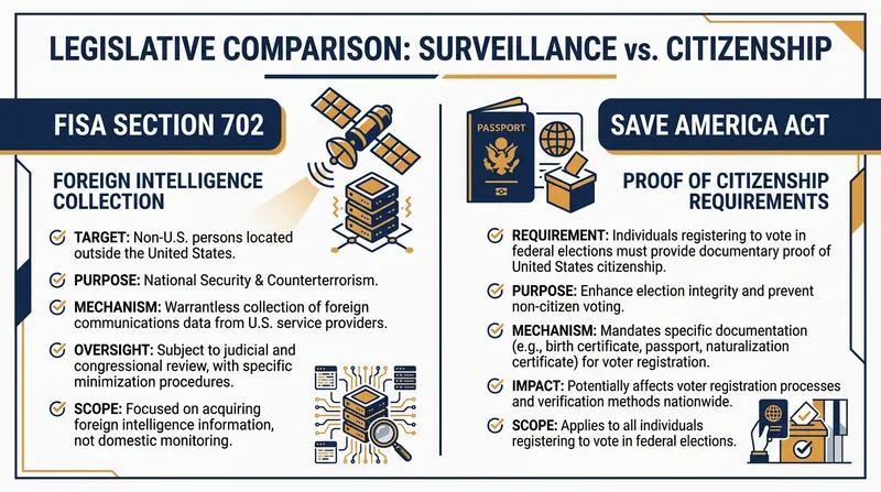 The legislative standoff tethers a major national security reauthorization to a sweeping domestic voting overhaul.