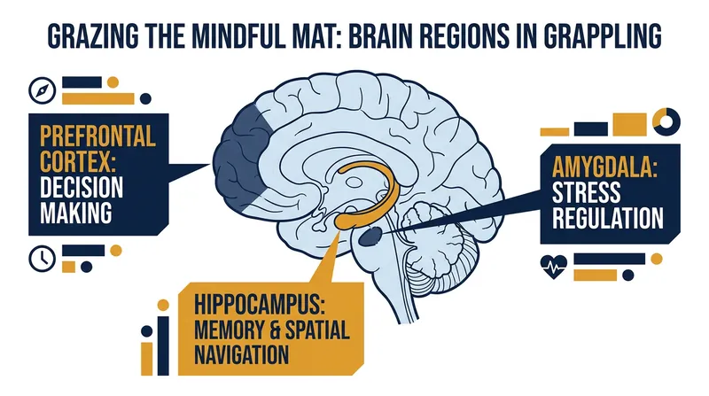 Grappling acts as a 'cognitive gym,' heavily stimulating the prefrontal cortex and hippocampus.