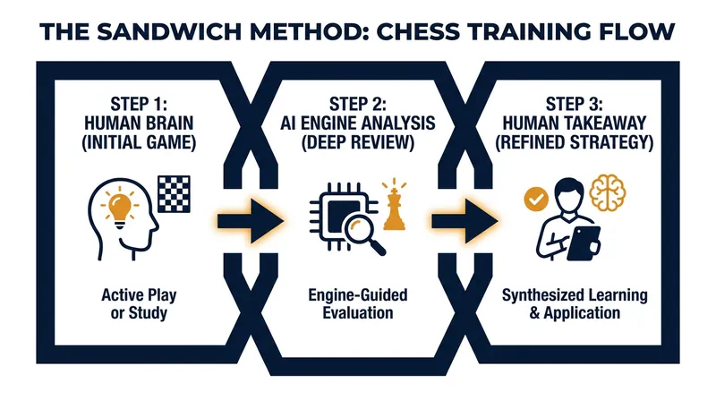 The 'sandwich method' helps players use AI to expand their creativity without becoming overly reliant on it.