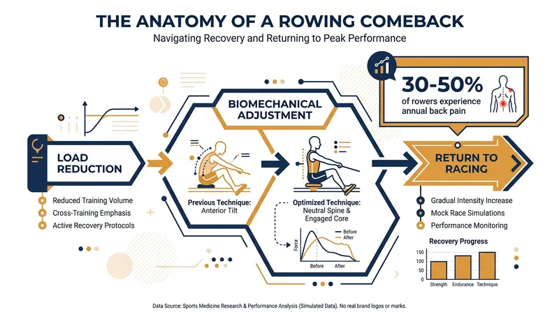 Recovering from a rowing injury often requires a complete biomechanical reset rather than simple rest.