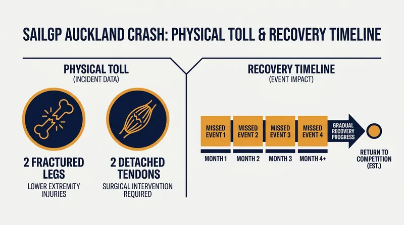 The physical and competitive toll of the Auckland collision.