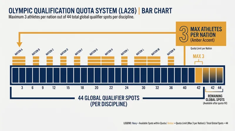 The strict national quotas mean skaters from dominant countries face intense internal competition to qualify for LA28.