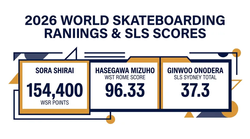 Key scoring benchmarks from the opening months of the 2026 competitive skateboarding season.