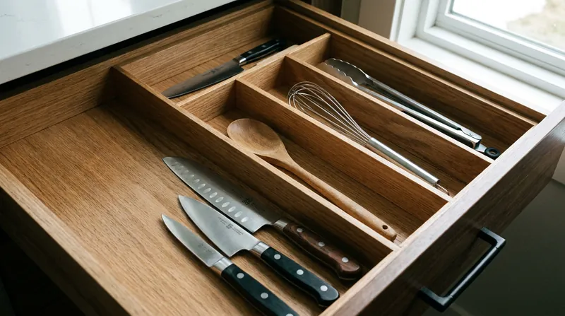 By placing favorites in first and stopping when the container is full, the space itself makes the decluttering decisions.