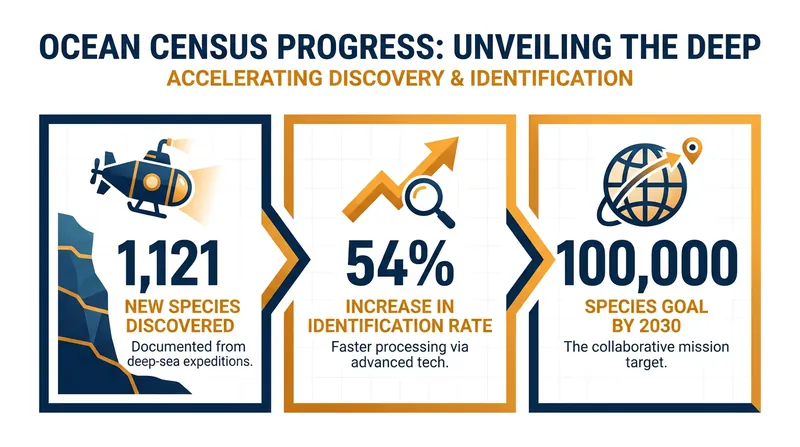 The Ocean Census has dramatically accelerated the rate of species classification since its launch.