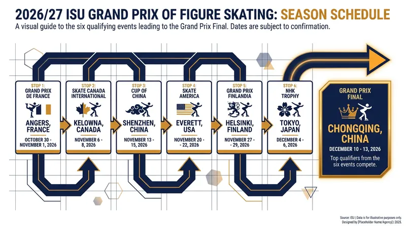 The road to the 2026/27 Grand Prix Final spans six events across three continents.