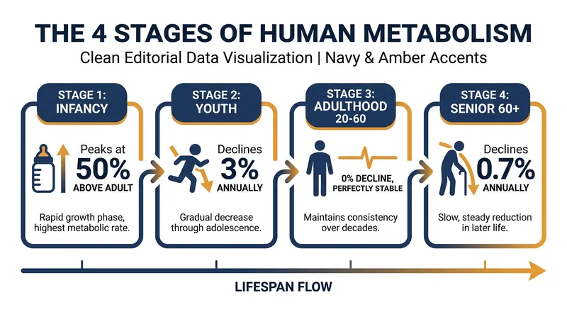 The four distinct phases of human energy expenditure.