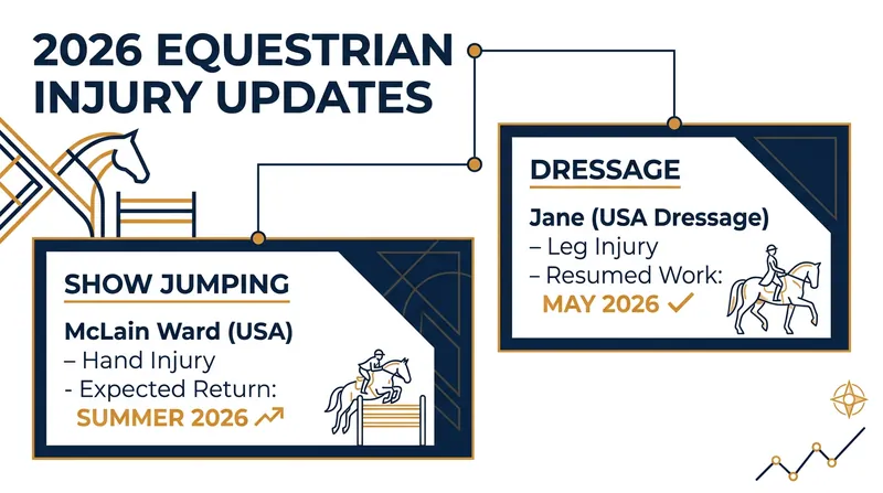 Key injury statuses for the mid-2026 equestrian season.