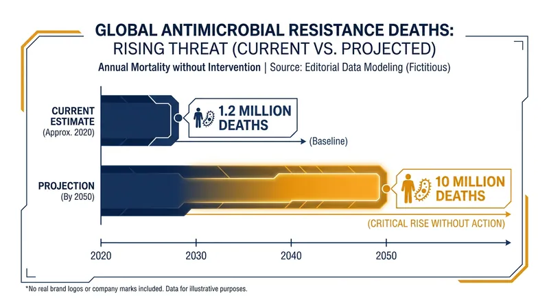 Without new antibiotics, global deaths from drug-resistant infections are projected to soar over the next three decades.