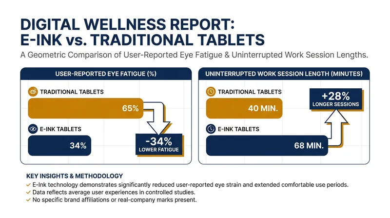 Independent studies show significant cognitive and physical benefits for users of E-Ink displays.