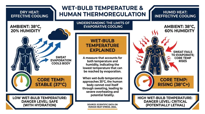 How high humidity breaks the human body's primary cooling mechanism.