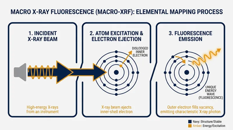 Macro-XRF scanning allows scientists to map the exact chemical elements of a painting's pigments without taking physical samples.