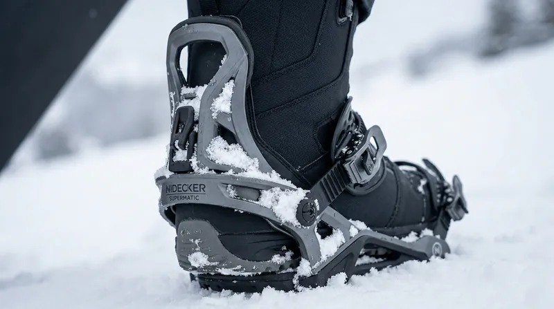 Hybrid systems utilize a drop-down highback, allowing riders to use any standard snowboard boot.