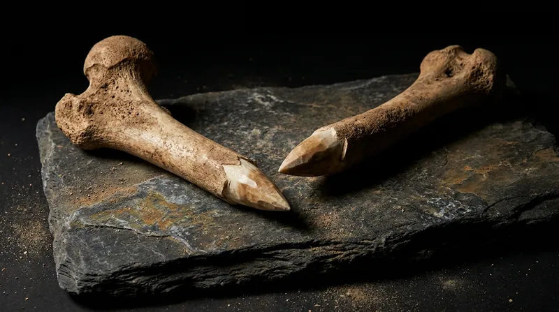 Four of the woman's long bones were snapped and whittled into sharp, polished points before being returned to the grave.