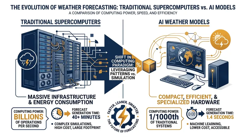 AI models require a fraction of the computing power to generate global forecasts.