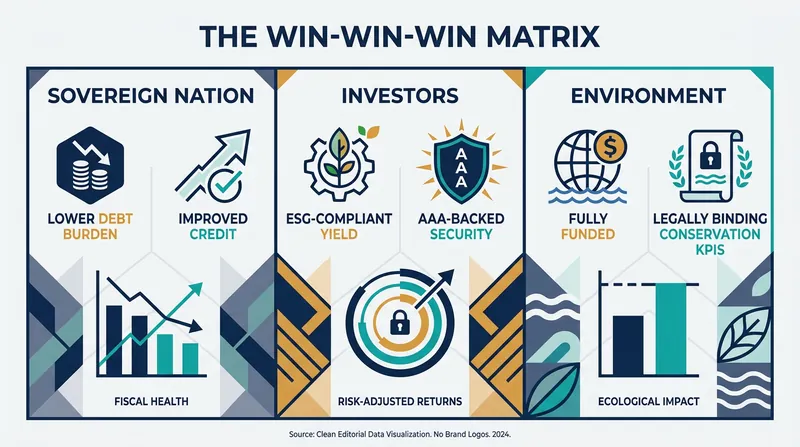 The structural alignment of interests that makes conservation finance viable on Wall Street.