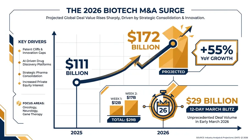 Biopharma dealmaking has accelerated dramatically as companies race to acquire AI platforms.