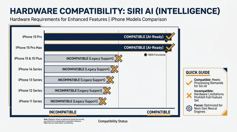 Due to processing demands, Siri AI is restricted to Apple's most recent hardware releases.
