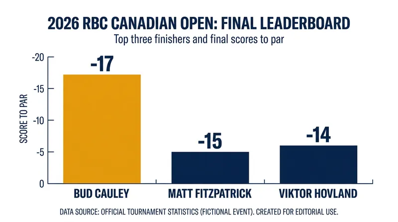 Cauley pulled away from a crowded leaderboard on the back nine to secure a two-stroke victory.