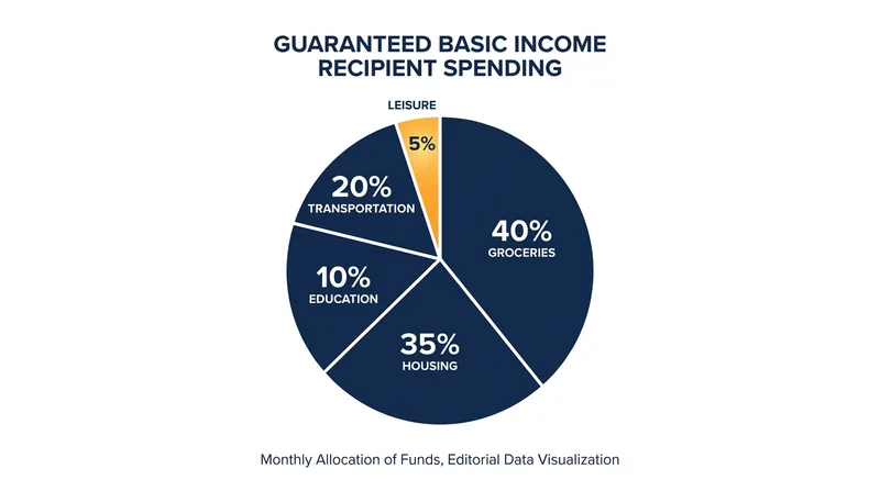 Data consistently shows that recipients spend the vast majority of unconditional cash on basic living expenses rather than frivolous items.