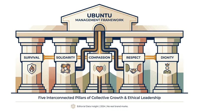 The 'collective fingers theory' outlines five essential values for a thriving organizational community.
