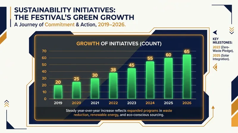 The festival's sustainability efforts have more than tripled since the program's inception in 2019.