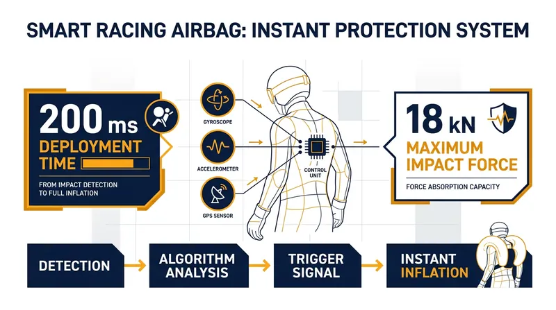 Racing airbags use an algorithmic brain to detect crash dynamics before the skier hits the ground.