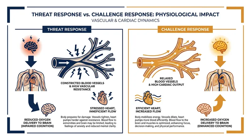 Cognitive appraisal changes biology: viewing stress as a tool relaxes blood vessels and increases oxygen delivery to the brain.