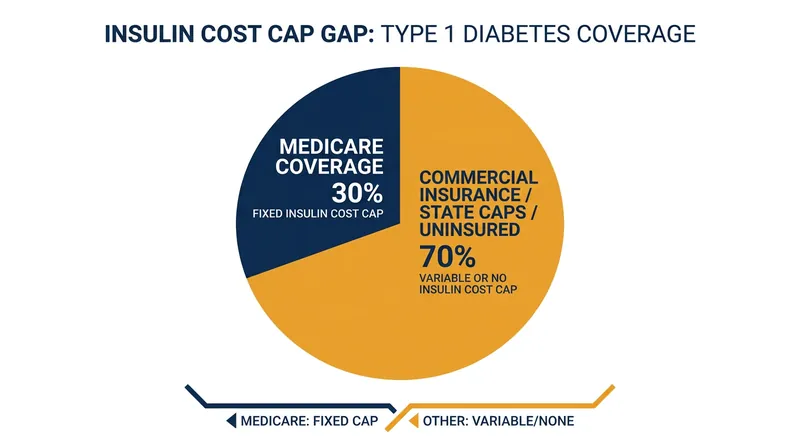 Despite the Inflation Reduction Act, 70 percent of Type 1 diabetics remain outside the federal Medicare cap.