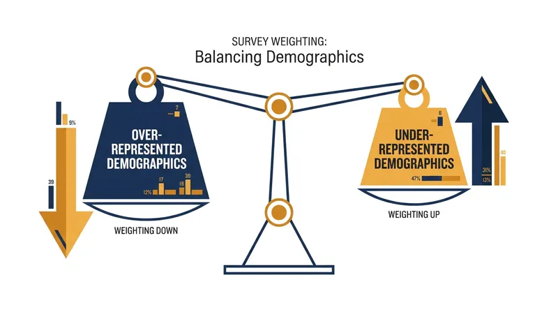 Post-stratification weighting ensures that the final survey data matches the actual demographic makeup of the population.