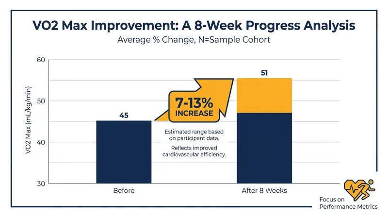 Foundational studies demonstrated a 7% to 13% increase in VO2 max after just eight weeks of 4x4 training.
