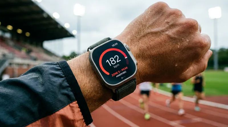 The target intensity for the work intervals is 85 to 95 percent of maximum heart rate.