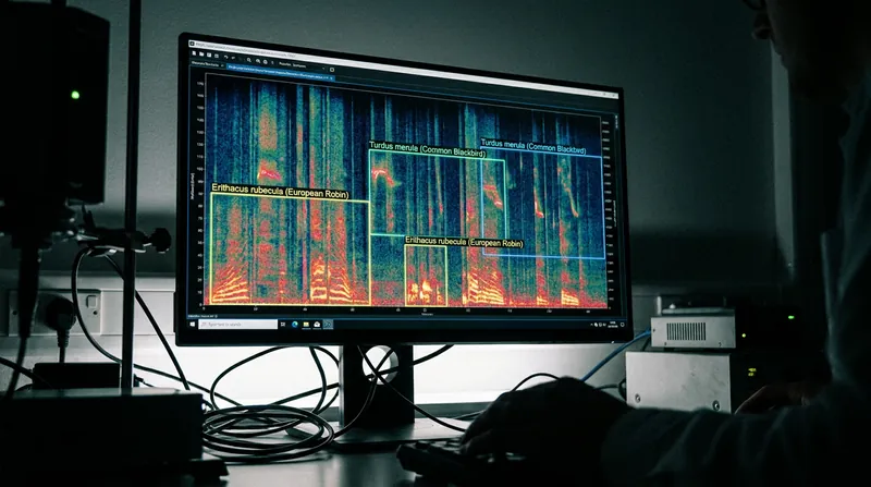 Bioacoustic algorithms can identify dozens of species simultaneously by analyzing the ambient soundscape of a forest.