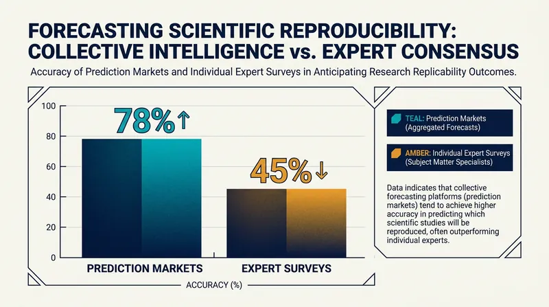 Studies show that prediction markets consistently outperform individual expert surveys in estimating scientific reproducibility.