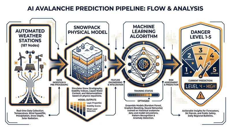 How raw meteorological data is transformed into an actionable avalanche danger rating.