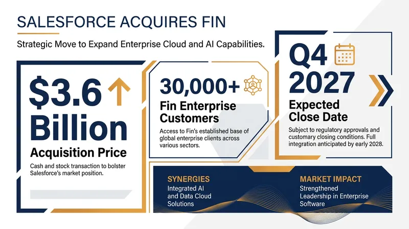 The all-cash transaction brings tens of thousands of new enterprise customers into the Salesforce ecosystem.