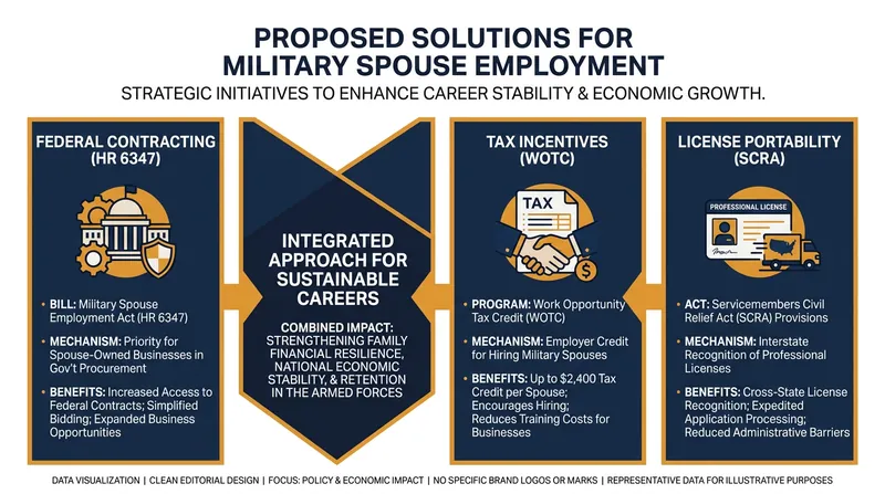 The multi-pronged legislative approach to supporting military spouse careers in 2026.