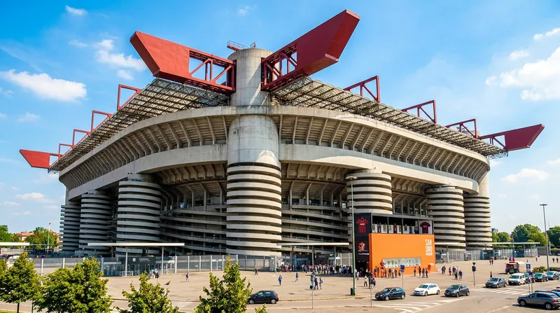 The historic San Siro stadium, where Amorim will look to rebuild Milan's domestic dominance.