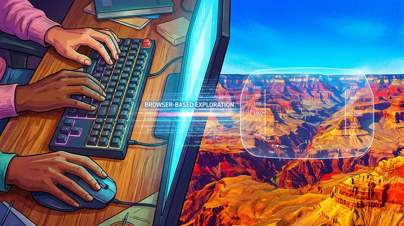 Users control the aircraft using standard keyboard and mouse inputs.