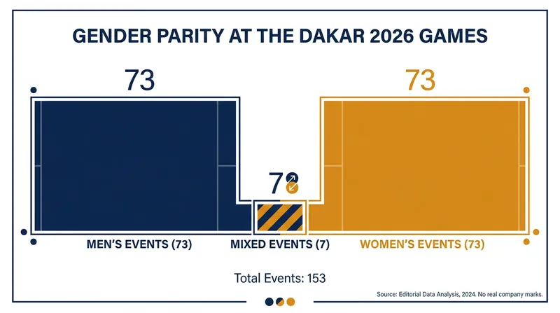The Dakar 2026 medal program is strictly balanced to ensure equal representation.