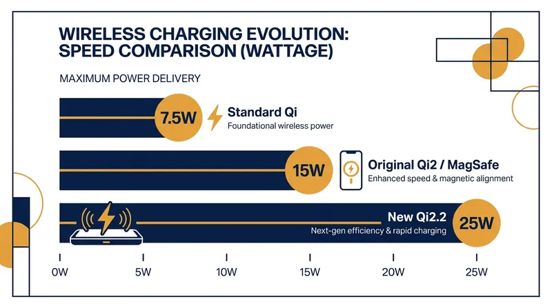 The evolution of wireless charging speeds over the last decade.