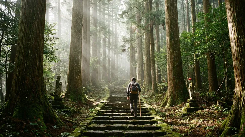 Japan's Kumano Kodo shares a UNESCO World Heritage designation and a deep spiritual connection with the Camino de Santiago.